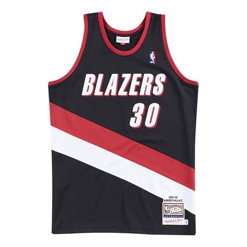 Tankkitoppi Mitchell & Ness Portland Trail Blazers Rasheed Wallace Basketball Jersey Musta | AJY4EL18021-PTBBLCK99RWA