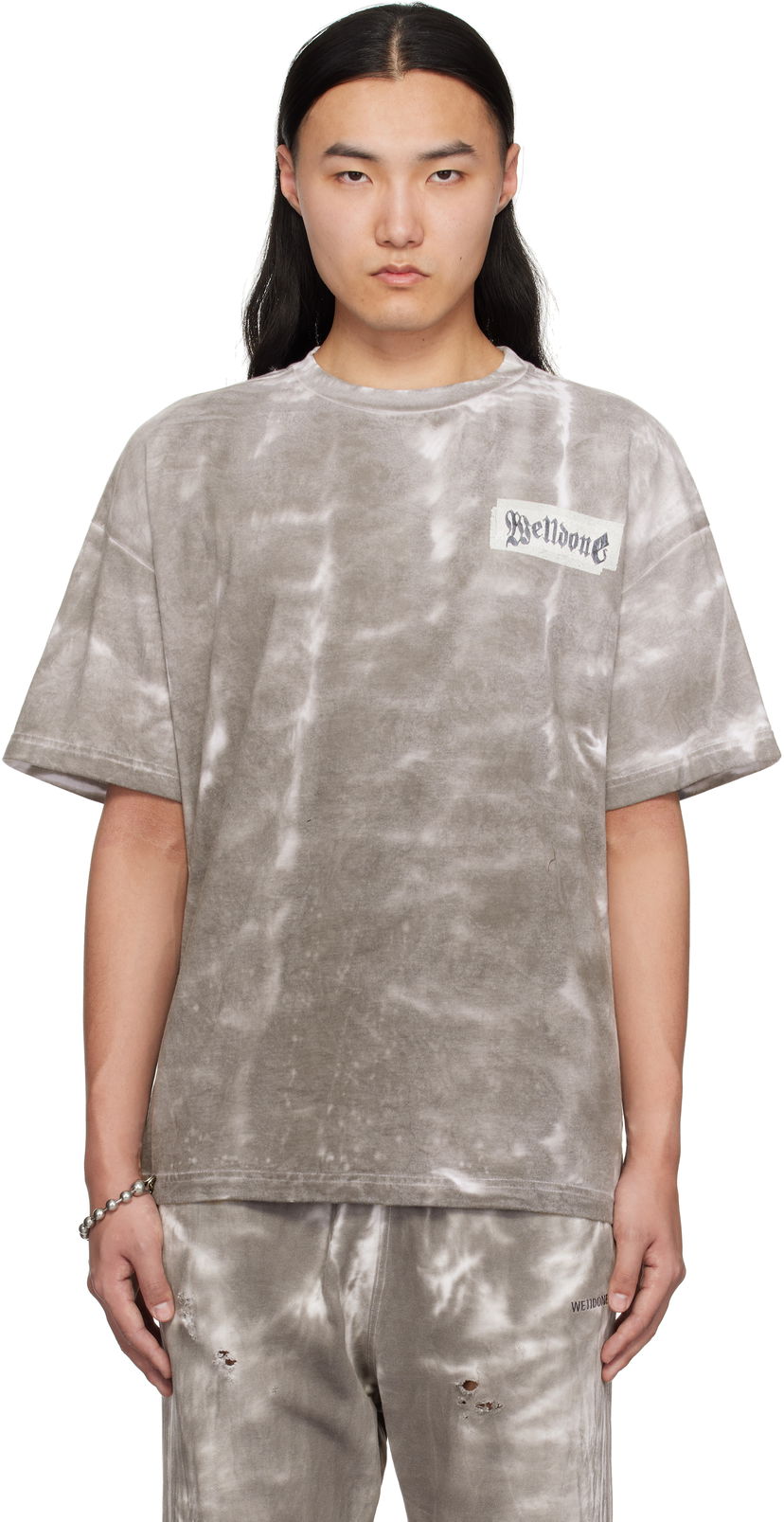 T-paita We11done We11done Tie-Dye T-Shirt Harmaa | WD-TT0-25-778-U-BK
