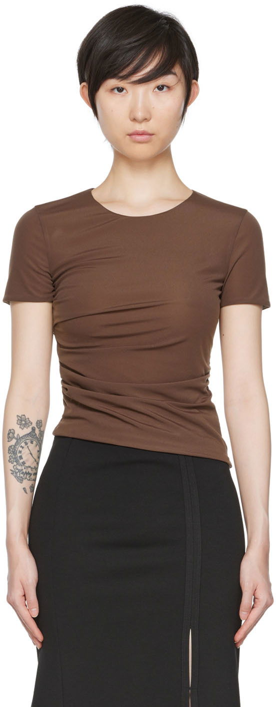 T-paita Helmut Lang Helmut Lang Reversible T-Shirt Ruskea | M05HW502