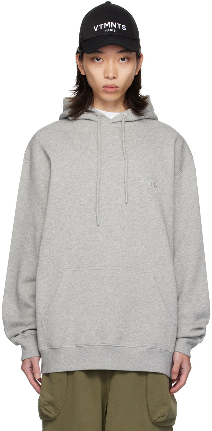 Huppari VETEMENTS VTMNTS Embroidered Hoodie Harmaa | VL22HD100G
