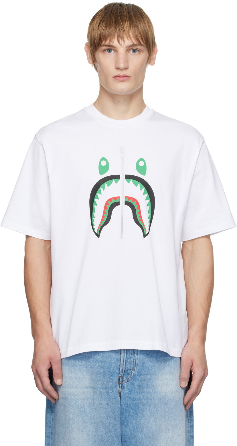 T-paita BAPE Shark Graphic T-Shirt Valkoinen | 001TEK701308M