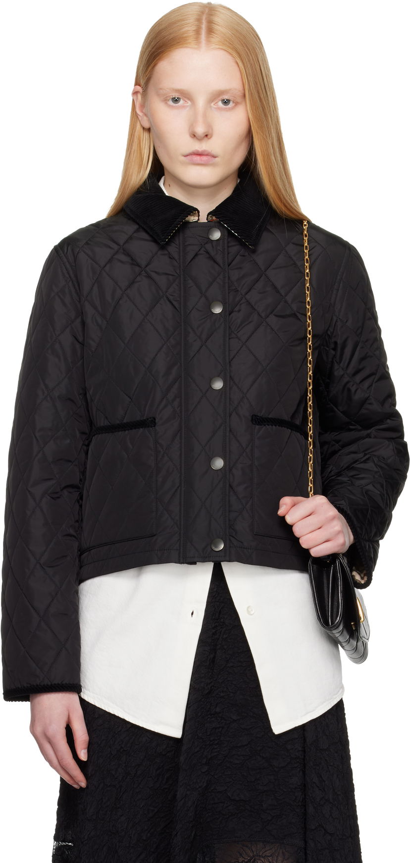 Puffer takki Burberry Burberry Oldham Quilted Nylon Jacket Musta | 8113836
