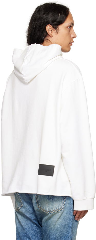 Huppari We11done We11done Distressed Hoodie Valkoinen | WD-TH3-22-716-U-WH, 2