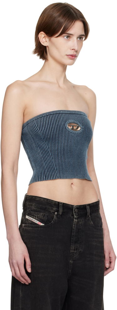 Crop top Diesel M-Clarksvillex-C Ribbed Bandeau Top Sininen | A14813 0ANAH, 1