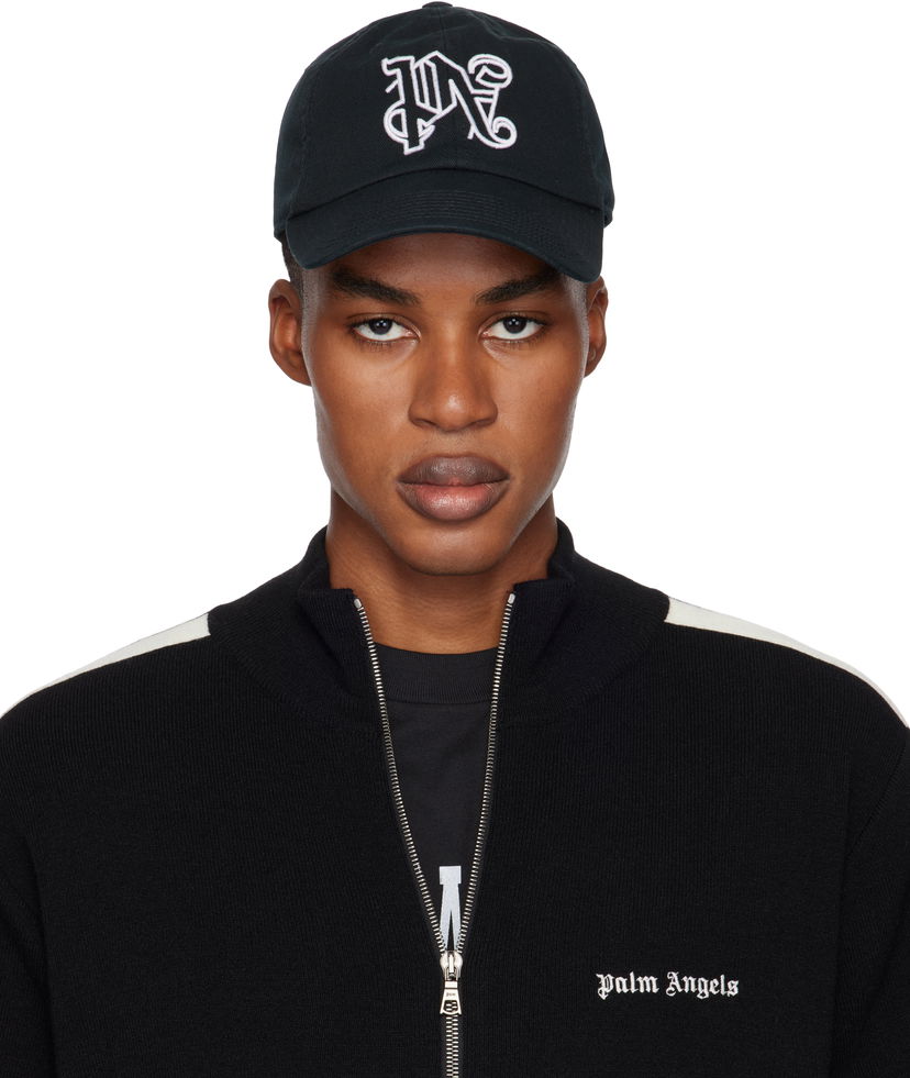 Korkki Palm Angels Cap With Logo Embroidery Musta | PMLB094C99FAB0021001