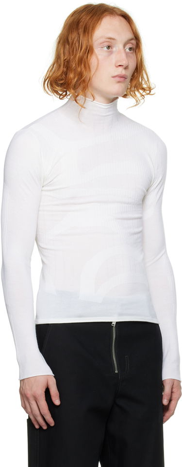 T-paita Dion Lee Fitted Ribbed Turtleneck Top Musta | C7104F22, 4