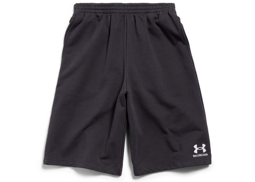 Shortsit Balenciaga Under Armour x Large Shorts Black/White Musta | 795261TRVB89034