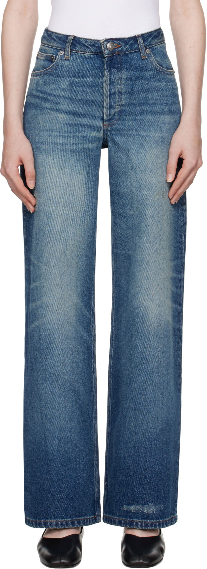Jeans A.P.C. Elisabeth Wide-Leg Jeans Sininen | COHFC-F09181