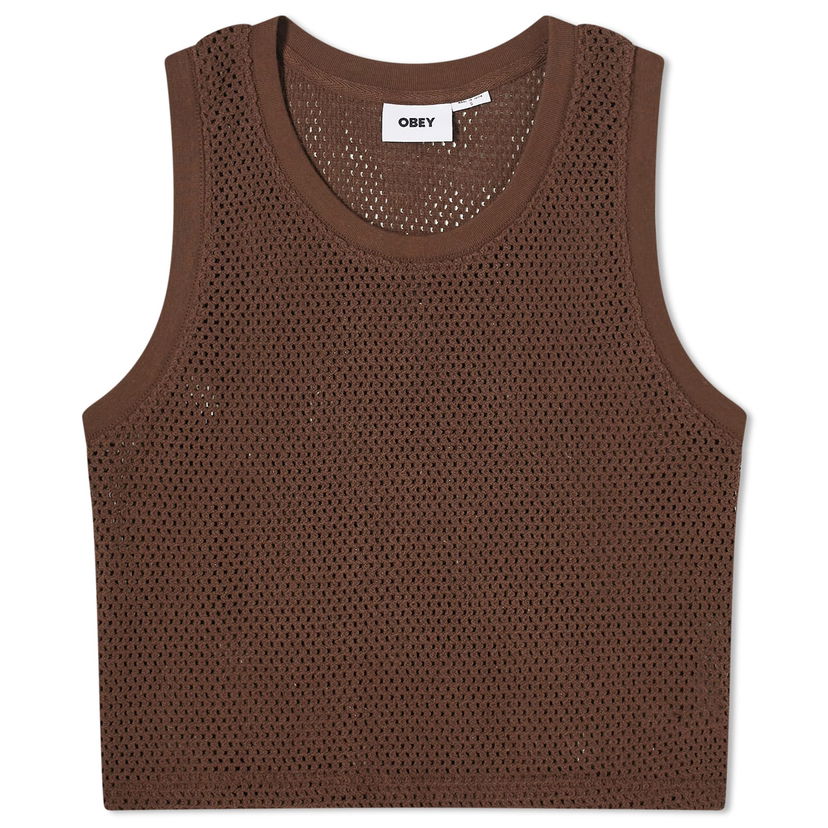 Tankkitoppi OBEY Hudson Mesh Tank Top Ruskea | 234050144-JVA