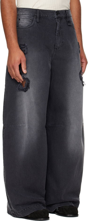 Jeans Simone Rocha Simone Rocha Embellished Wide Leg Puddle Jeans Musta | 4162B 1239D, 1