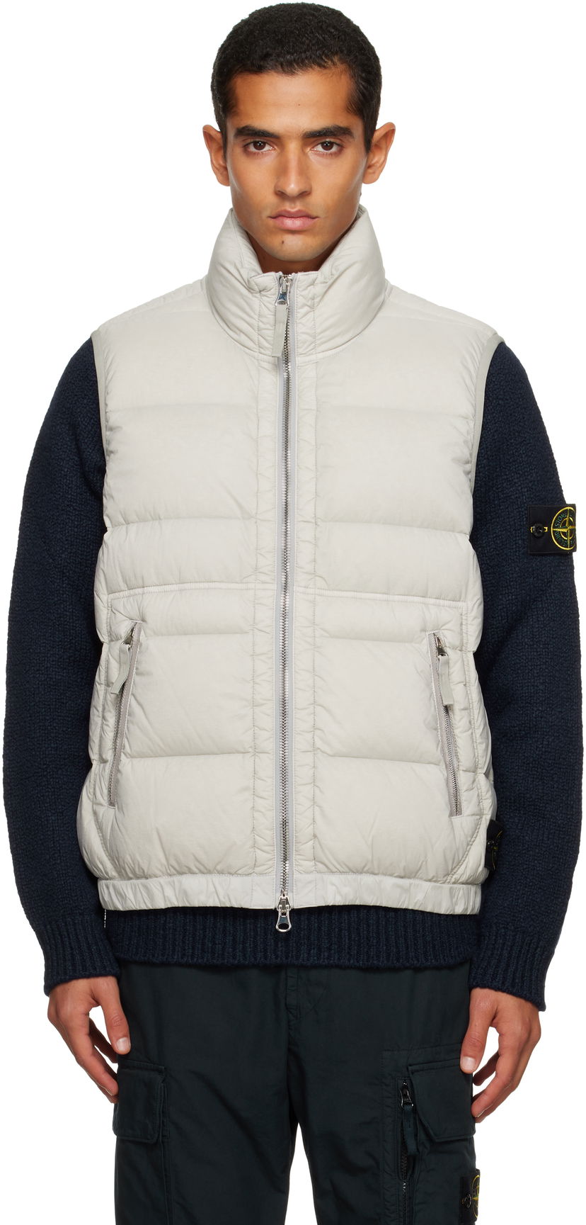 Liivi Stone Island Loom Woven Chambers Down Vest Beige | K2S15 G100007 S0028