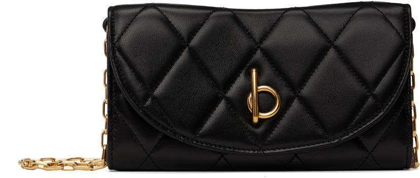Lompakko Burberry Burberry Rocking Horse Chain Strap Quilted Wallet Bag Musta | 8103260