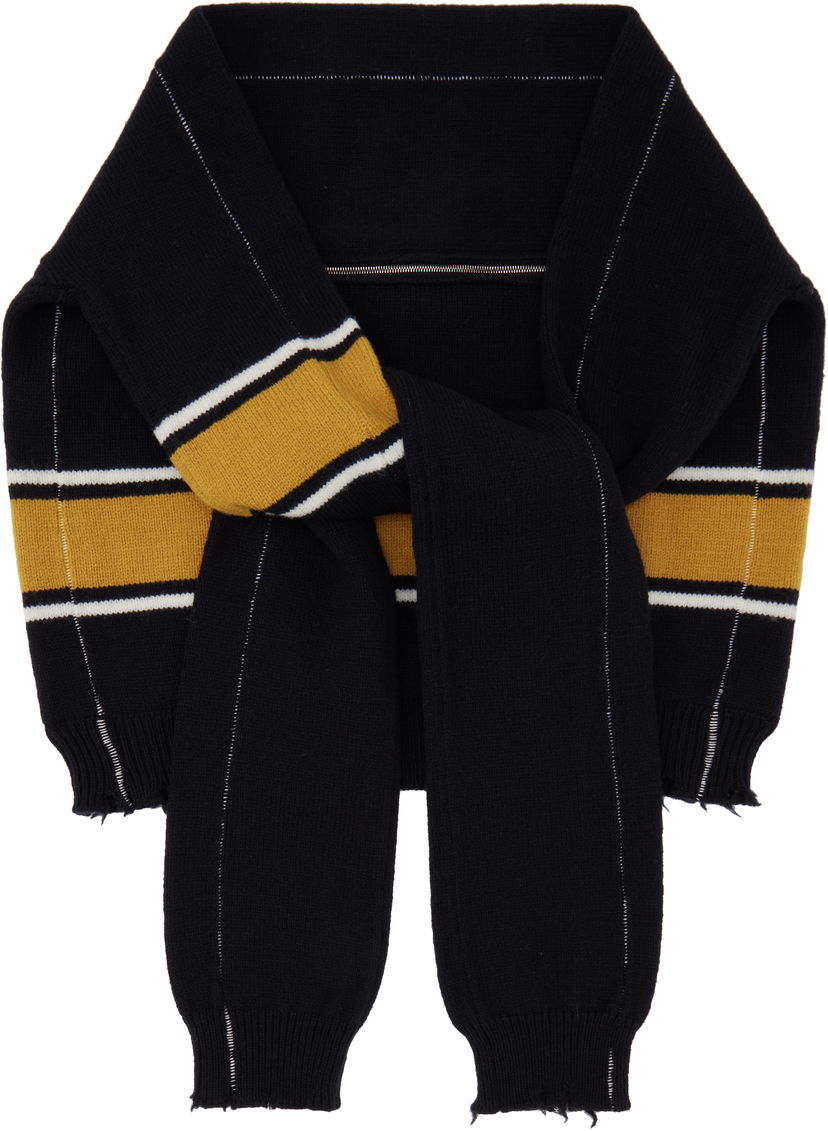 Villapaita Ambush Knit Sweater Scarf Musta | BMMA002F24KNI0011010