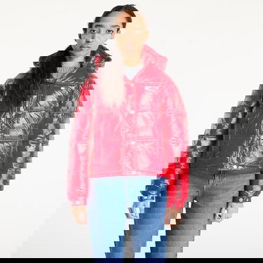 Puffer takki Tommy Hilfiger Tommy Jeans Shiny Hooded Badge Jacket Punainen | DW0DW20210 XME, 0