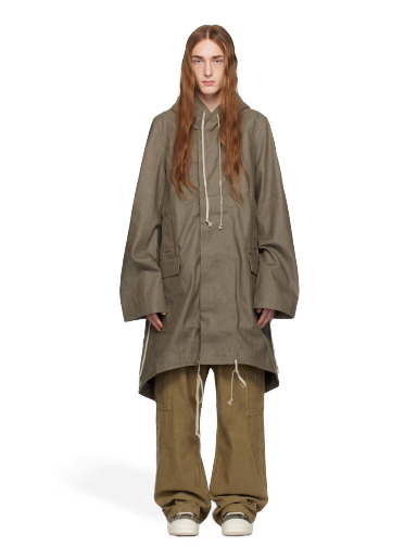 Takit Rick Owens DRKSHDW Fishtail Coat Beige | DL02C3990 DJP