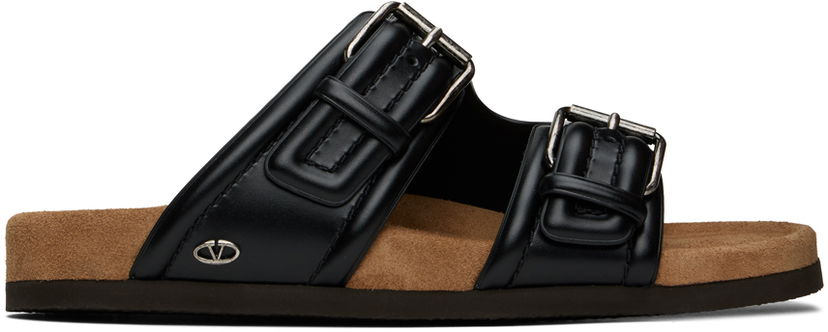 Tennarit ja kengät Valentino Garavani Black Fussfriend Calfskin Slides Musta | 5Y2S0I07JTB