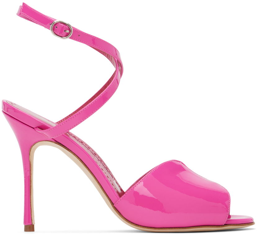 Kengänhoito Manolo Blahnik Manolo Blahnik Hourani 105 Heeled Sandals Vaaleanpunainen | 123-2189
