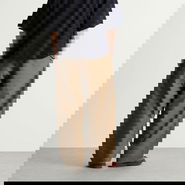 Housut Studio Nicholson Studio Nicholson Double Pleat Volume Pants, Size Large Ruskea | YALESNM-788-BLD, 3