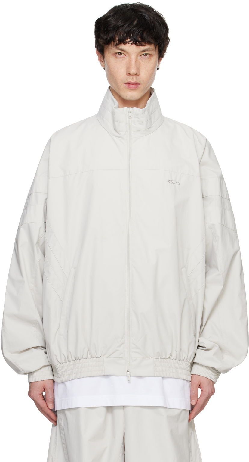 Tuulitakki VETEMENTS Oval Logo Track Jacket Beige | UA66JA370W