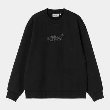 Huppari Carhartt WIP W' Wiptopia Script Sweatshirt Musta | I035515_26, 3