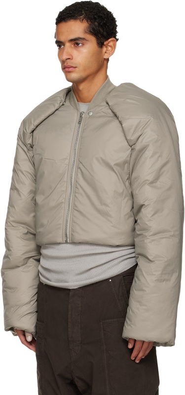 Puffer takki Rick Owens Rick Owens DRKSHDW Concordians Convertible Cropped High-Neck Puffer Jacket Beige | DU02E7777 NP, 3