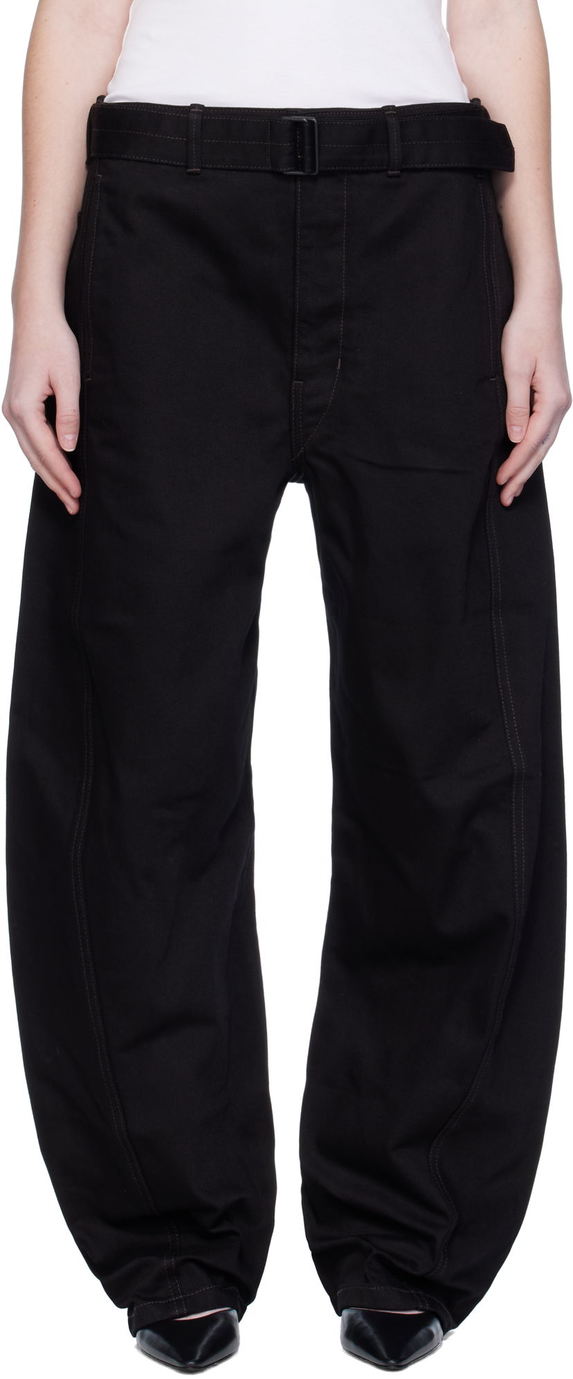 Jeans LEMAIRE Lemaire Twisted Belted Jeans Musta | PA326 LD1055