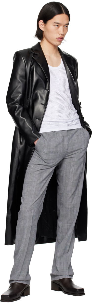 Takit Coperni Coperni Button Faux-Leather Longline Coat Musta | COPM20829MEN, 3