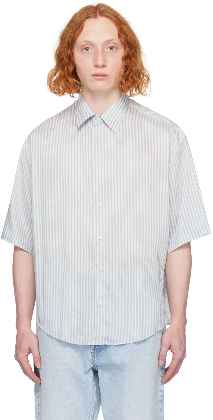 Paita AMI Paris Boxy-Fit Shirt Sininen | HSH226.VI0015