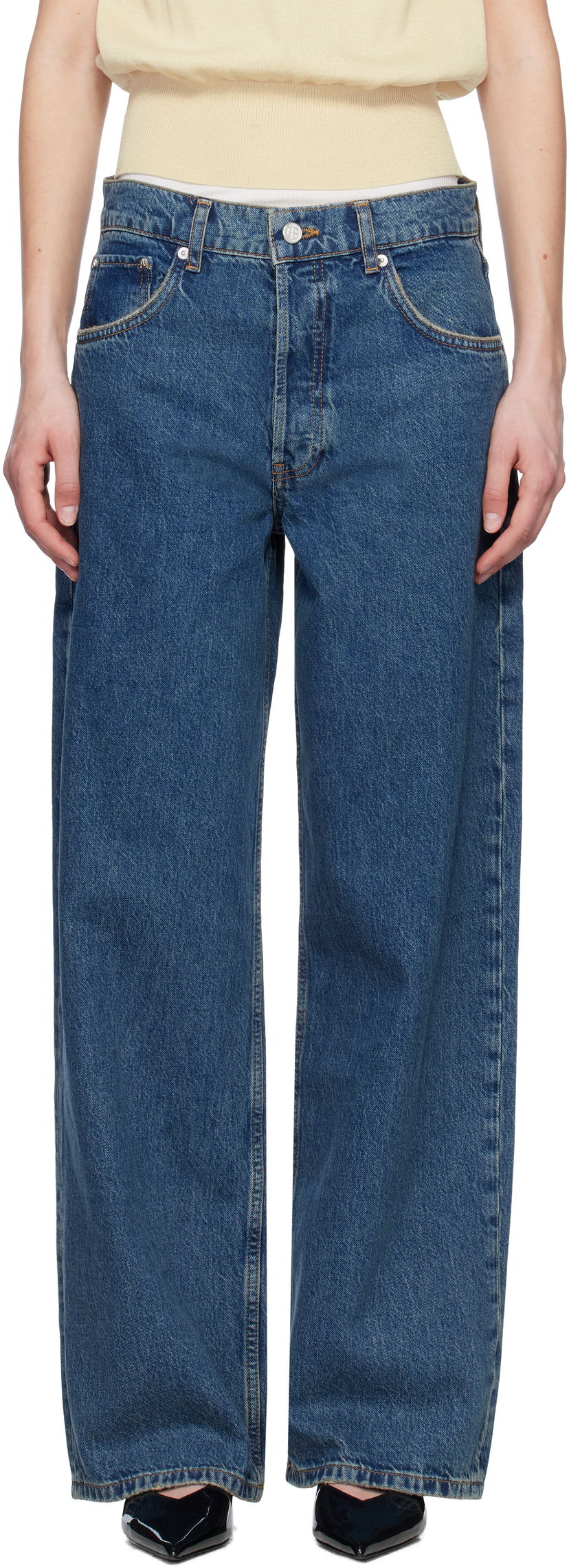 Jeans Anine Bing Anine Bing Manon Wide Leg Jeans Sininen | A-06-10617-WHD47
