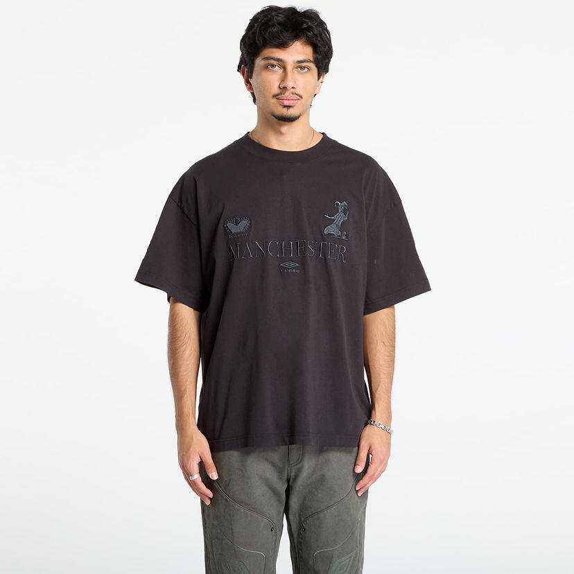 T-paita Umbro Manchester Cult Unity Embroidered Oversized T-Shirt Musta | UBMW0397JY121 BLK0020