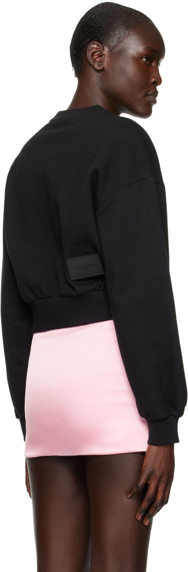 Villapaita We11done We11done Cropped Sweatshirt Musta | WD-TS3-22-860-W-BK, 2