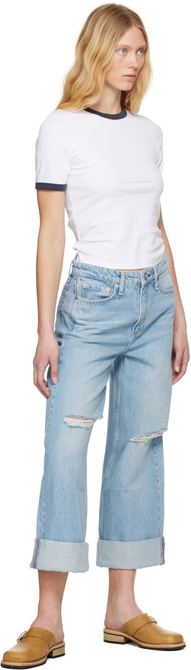 T-paita rag & bone Rag & Bone Mia Ringer T-Shirt Valkoinen | WCC25ST026W327, 3