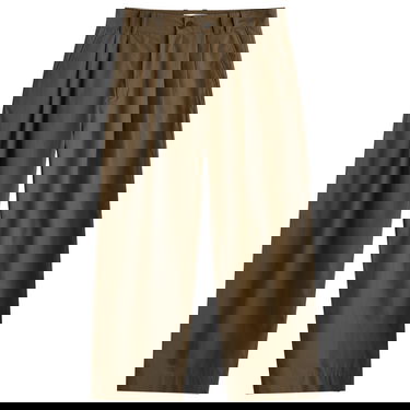 Housut Studio Nicholson Studio Nicholson Double Pleat Volume Pants, Size Large Ruskea | YALESNM-788-BLD, 0