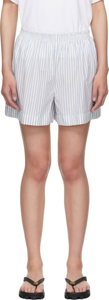 Shortsit Moncler Moncler Striped Shorts Valkoinen | K20932B00006598S1, 0