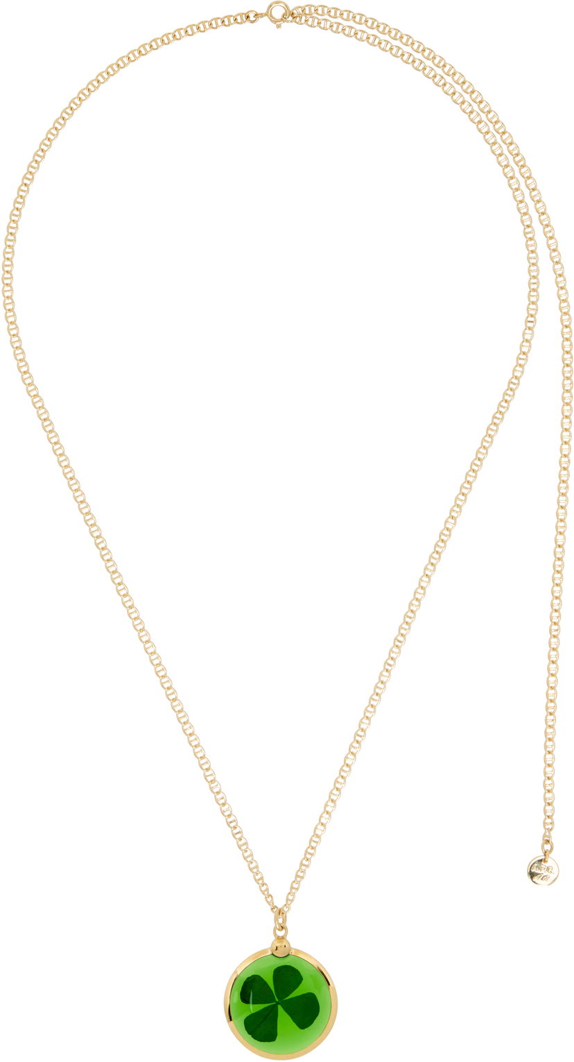 Kaulakoru A.P.C. A.P.C. Anastasia Barbieri Fortuna Necklace with Four-Leaf Clover Pendant Metallinen | MEAEH-F70857