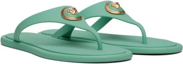 Asusteet Versace Versace Alia Rubber Flat Sandals Vihreä | 1016248_1A10983, 3