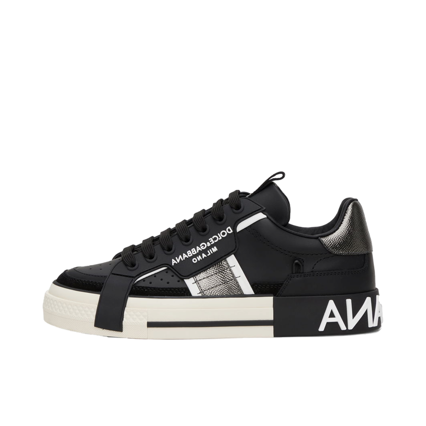 Tennarit ja kengät Dolce & Gabbana Black & Silver NS1 Sneakers Musta | CS1863AO223