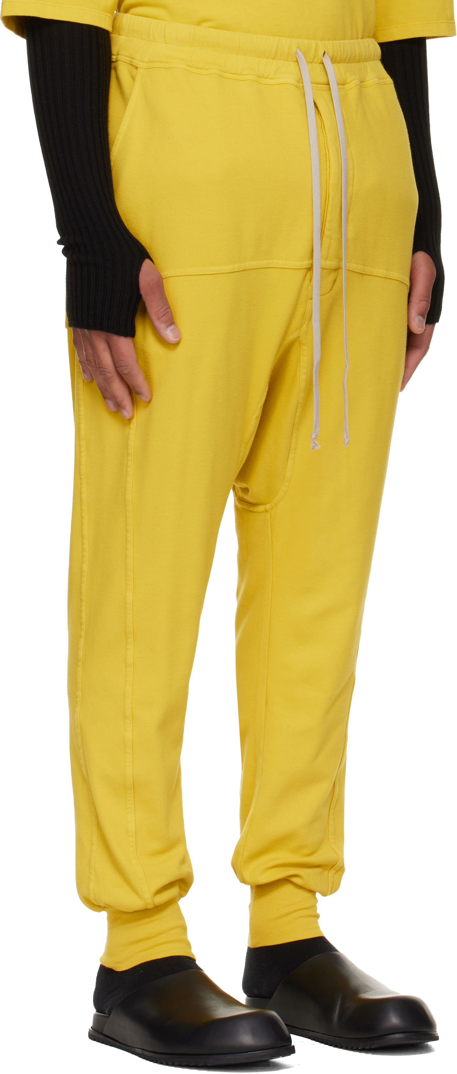 Verryttelyhousut Rick Owens DRKSHDW Concordians Drawstring Sweatpants Keltainen | DU02E7395 JDB, 1