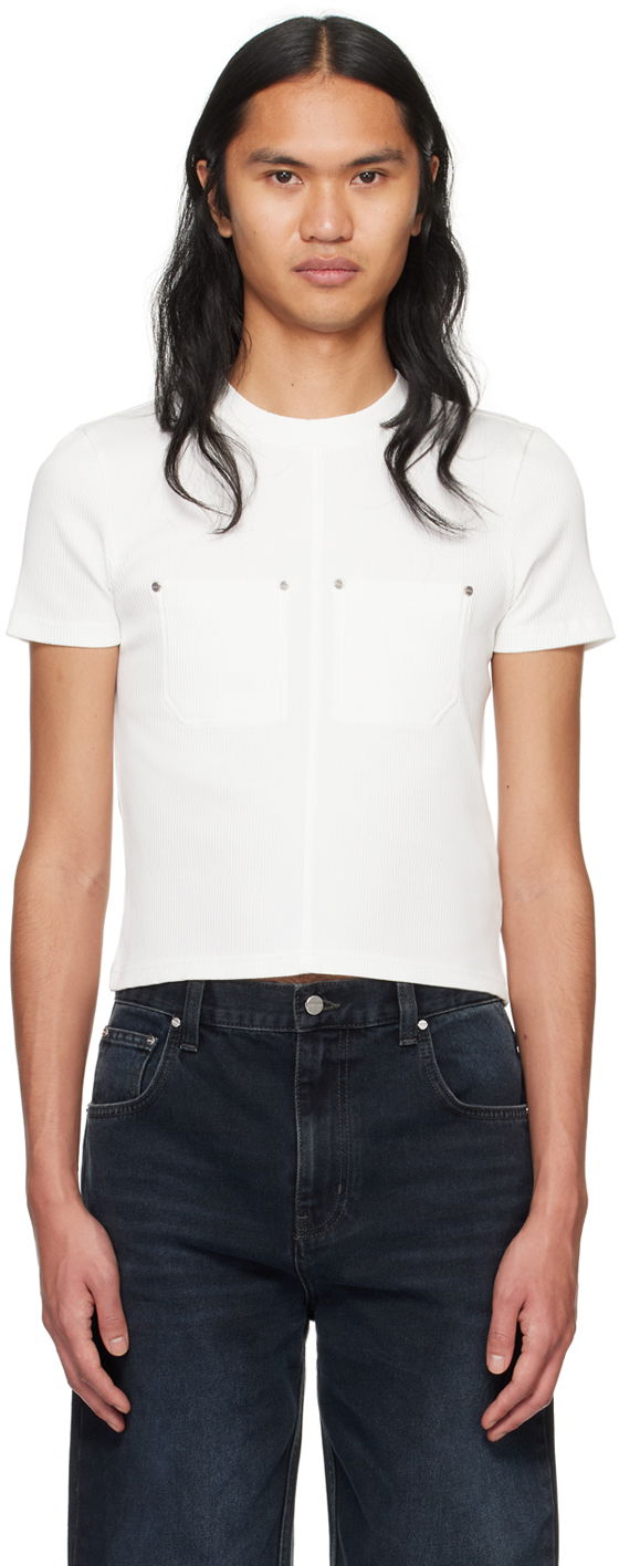 T-paita Dion Lee Shrunken Rivet T-Shirt Valkoinen | C3170PS24