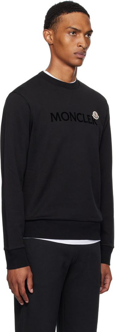 Huppari Moncler Logo Cotton Sweatshirt Musta | K20918G00040809KR, 1