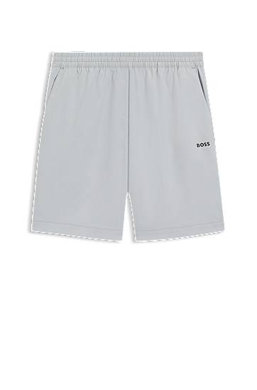 Shortsit BOSS Four-Way Stretch Moisture-Wicking Shorts Harmaa | 50541312