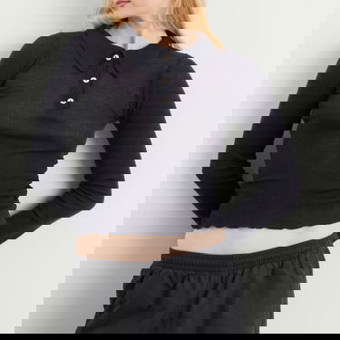 Poolopaita Baserange Long Sleeve Wool Polo Top, Size X-Small Tummansininen | TTDLS-WR-WI25, 5