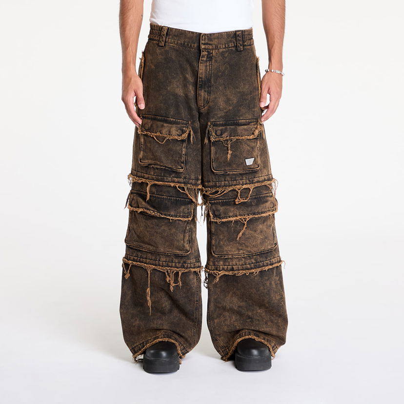 Jeans MISBHV Ibiza Oversize Cargo Trousers Acid Black Musta | 241M320