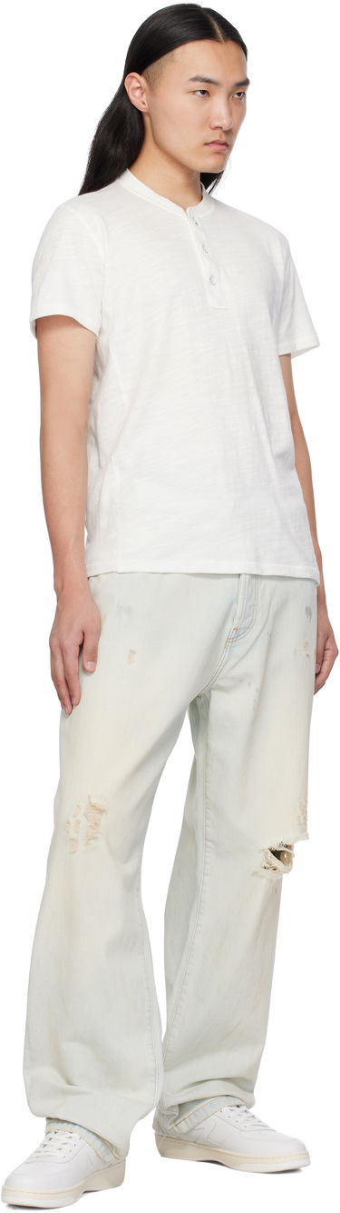 T-paita rag & bone Rag & Bone Classic Cotton Henley T-Shirt Valkoinen | M000T996G, 3
