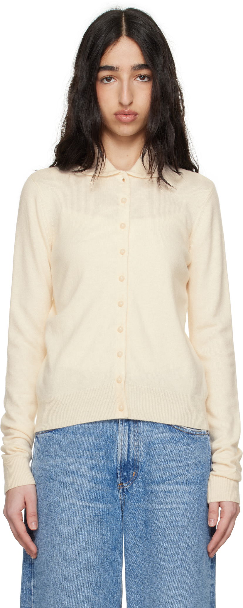 Villapaita GUIZIO Guizio Delphine Knit Cardigan Beige | S25119S020