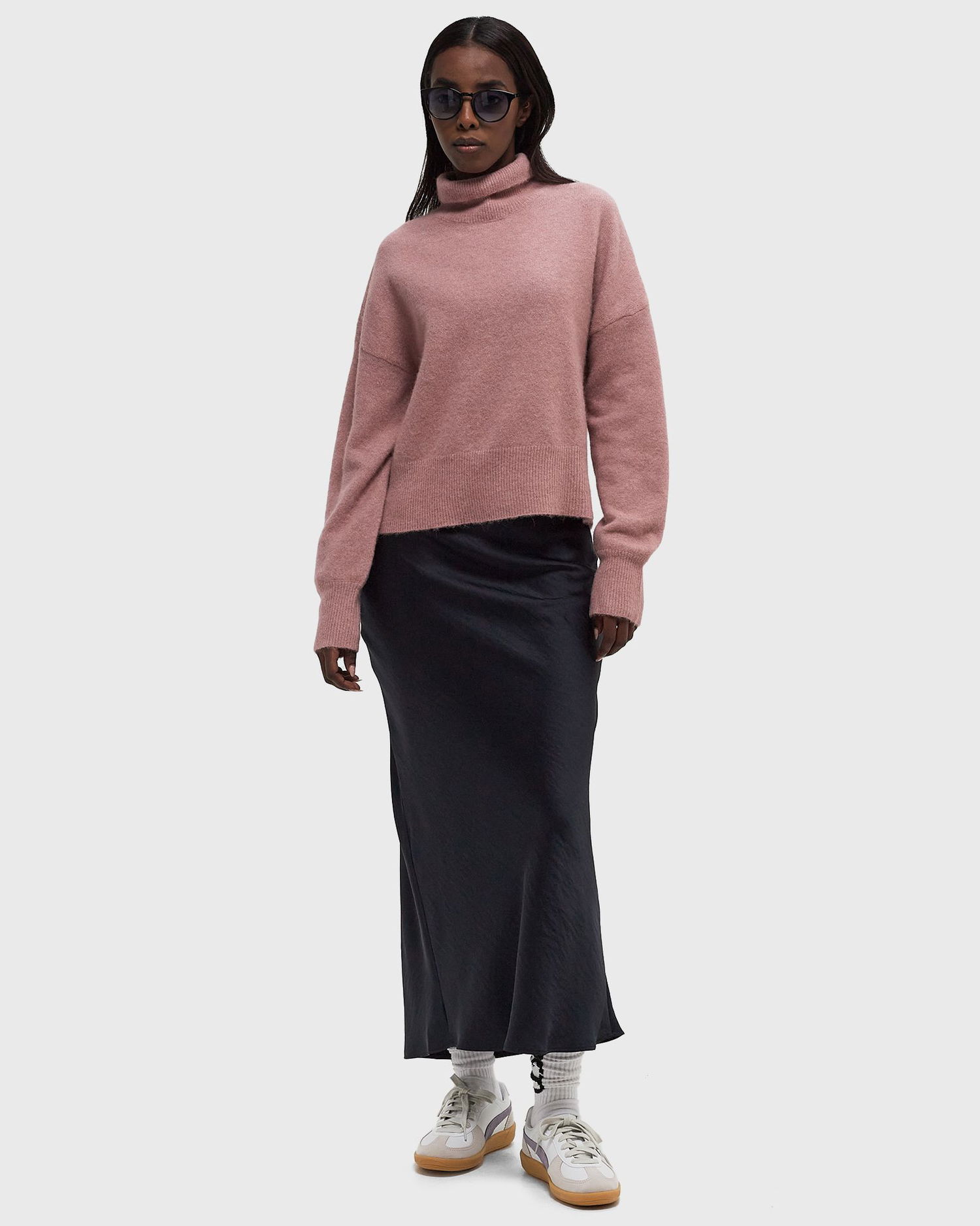 Villapaita Samsoe Samsoe Samsøe & Samsøe NOLA T-N Pullover Vaaleanpunainen | F18322002-WOODROSE, 1