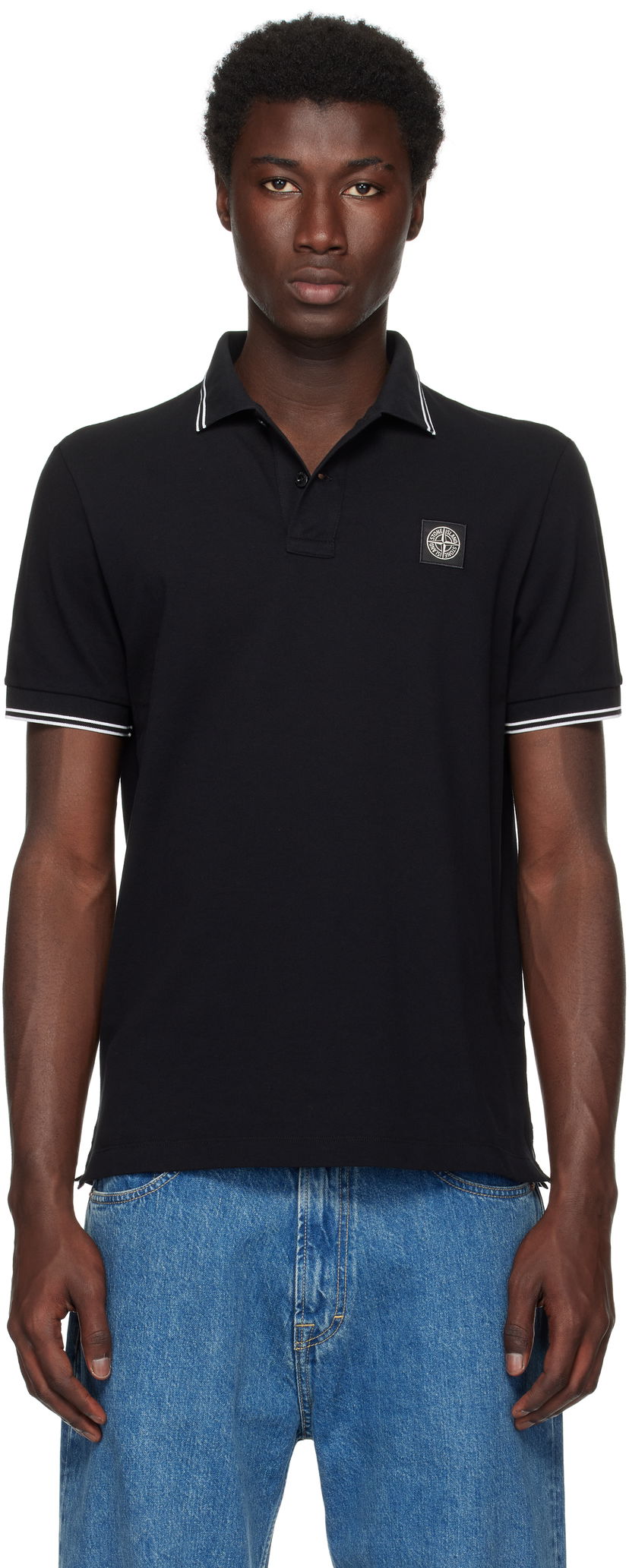 Poolopaita Stone Island Organic Piqué Polo by Stone Island Musta | K2S15 2200007 S0018