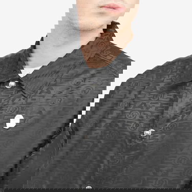 Tuulitakki BAPE Nylon Coach Jacket with All-Over Logo Print Musta | 001LJK801314M-BLK, 5