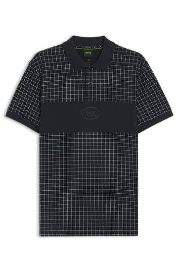 Poolopaita BOSS Regular Fit Checked Pima Cotton Polo Shirt Musta | 50544478, 0