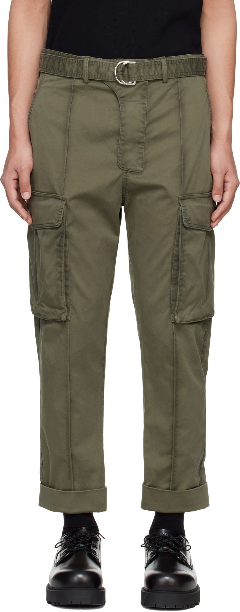 Cargo housut Balmain Balmain Tailored Slouch Cargo Pants Vihreä | EH1PQ340CF87